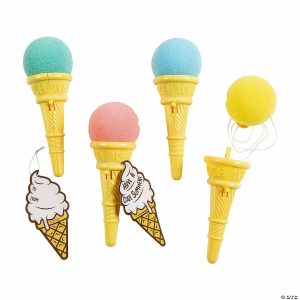 Flying Toys |   5″ Have a Cool Summer Ice Cream Cone Shooters with Card for 12 Flying Toys Flying Toys