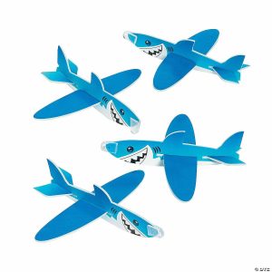 Flying Toys |   Bulk 48 Pc. Shark Gliders Flying Toys Flying Toys