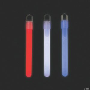 Glow in the Dark Products |   Bulk 50 Pc. Patriotic Glow Sticks Glow in the Dark Products Glow in the Dark Products