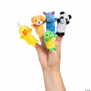 Hand & Finger Puppets |   Mini Stuffed Zoo Animal Finger Puppets – 10 Pc. Hand & Finger Puppets Hand & Finger Puppets