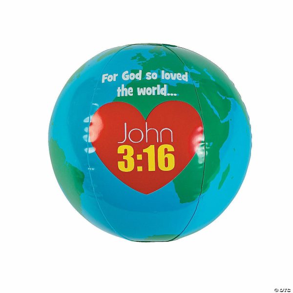 Inflatables |   Inflatable 10″ God Loves the World Medium Vinyl Globes – 12 Pc. Balls Balls