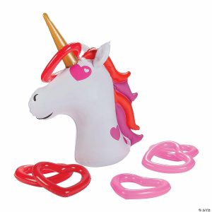 Inflatables |   Inflatable Valentine Unicorn Ring Toss Game Bean Bag & Ring Toss Bean Bag & Ring Toss