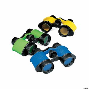 Kaleidoscopes & Magnifiers |   4 1/2″ Bright Blue, Green & Yellow Plastic Toy Binoculars – 3 Pc. Kaleidoscopes & Magnifiers Kaleidoscopes & Magnifiers