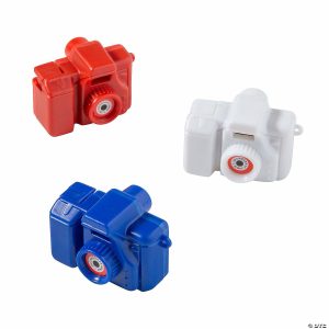 Kaleidoscopes & Magnifiers |   Mini Patriotic Cameras – 24 Pc. Outdoor Toys Kaleidoscopes & Magnifiers