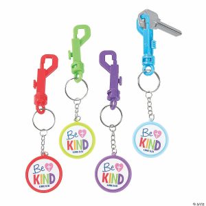 Key Chains |   Be Kind Backpack Clip Keychains – 12 Pc. Glow in the Dark Products Key Chains