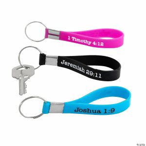 Key Chains |   Bible Verse Keychains – 12 Pc. Glow in the Dark Products Key Chains