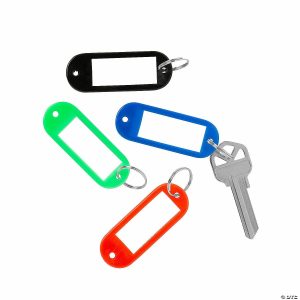 Key Chains |   Bulk 50 Pc. ID Tag Keychains Glow in the Dark Products Key Chains