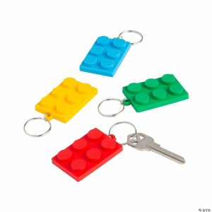 Key Chains |   Color Brick Party Keychains – 12 Pc. Glow in the Dark Products Key Chains