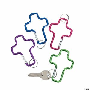 Key Chains |   Cross Clip Keychains – 12 Pc. Glow in the Dark Products Key Chains