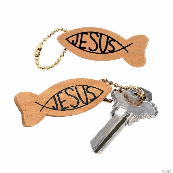 Key Chains |   Jesus Fish Keychains – 12 Pc. Glow in the Dark Products Key Chains