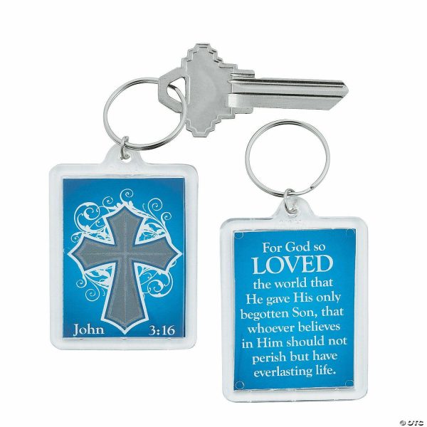 Key Chains |   John 3:16 Keychains – 12 Pc. Glow in the Dark Products Key Chains