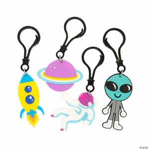 Key Chains |   Outer Space Backpack Clip Keychains – 12 Pc. Glow in the Dark Products Key Chains