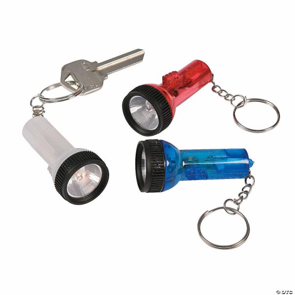 Key Chains |   Patriotic Large-Beam Flashlight Keychains – 12 Pc. Glow in the Dark Products Key Chains