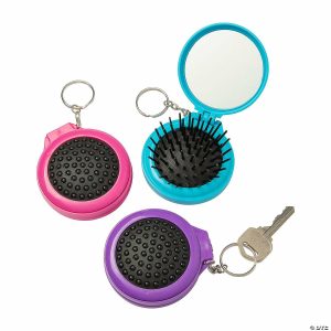 Key Chains |   Pop-Up Hair Brush Keychains – 12 Pc. Glow in the Dark Products Key Chains