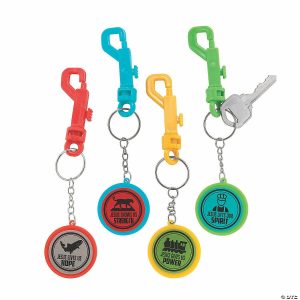 Key Chains |   Railroad VBS Backpack Clip Keychains – 12 Pc. Glow in the Dark Products Key Chains