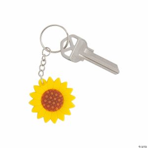 Key Chains |   Sunflower Keychains – 12 Pc. Glow in the Dark Products Key Chains