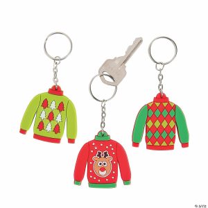 Key Chains |   Ugly Sweater Keychains – 12 Pc. Glow in the Dark Products Key Chains