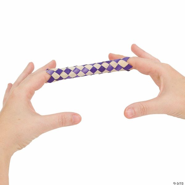 Magic & Gag Jokes |   Bulk 72 Pc. Purple, Red or Blue Checkerboard Woodchip Finger Traps Magic & Gag Jokes Magic & Gag Jokes