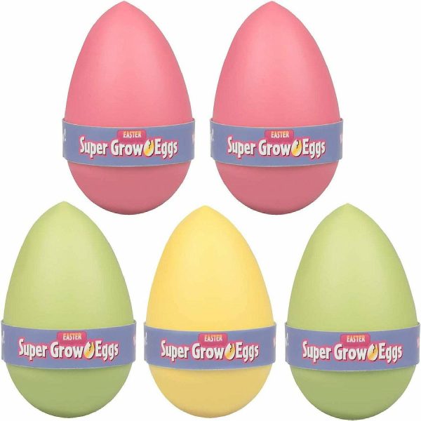 Magic & Gag Jokes |   SCS Direct Easter Super Grow Eggs for Kids 5 Pack- Hatch and Grow for Easter Gifts, Baskets Stuffers and Egg Hunts – Three Different Pets That Grow 5-6x Size- B Magic & Gag Jokes Magic & Gag Jokes