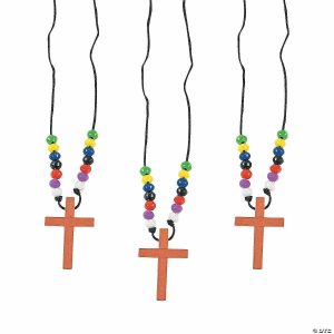 Necklaces |   Colors of Faith Cross Necklaces – 12 Pc. Glow in the Dark Products Necklaces