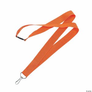 Necklaces |   Orange Nylon Breakaway Lanyards – 12 Pc. Glow in the Dark Products Necklaces