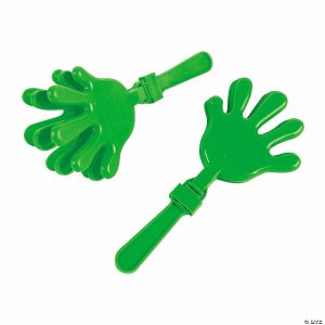 Noisemakers |   Green Hand Clappers – 12 Pc. Green Noisemakers Green