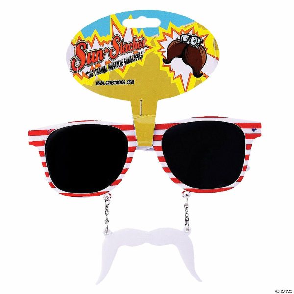 Novelty Sunglasses |   Adults Americana Sun-Staches® – 1 Pc. Glow in the Dark Products Novelty Sunglasses