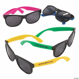 Novelty Sunglasses |   Kids Jesus Loves Me Nomad Sunglasses – 12 Pc. Glow in the Dark Products Novelty Sunglasses