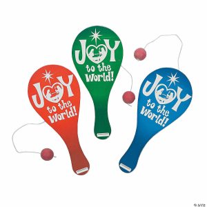 Paddleball Games |   Joy To the World Paddleball Games – 12 Pc. Fun Games For Kids Paddleball Games