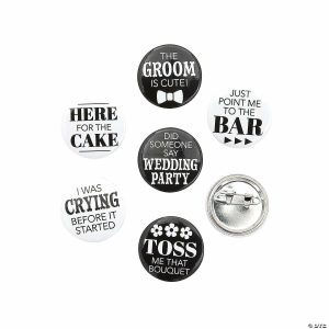 Pins & Buttons |   Bulk 48 Pc. Mini Wedding Button Assortment Glow in the Dark Products Pins & Buttons