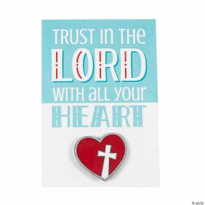 Pins & Buttons |   Trust In the Lord with All Your Heart Pins with Card – 36 Pc. Glow in the Dark Products Pins & Buttons