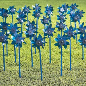 Pinwheels |   4 1/4″ x 10 1 2″ Bulk 144 Pc. Blue Plastic Pinwheel Decorations Outdoor Toys Pinwheels