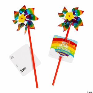 Pinwheels |   End of Year Pinwheels with Card for 36 Outdoor Toys Pinwheels