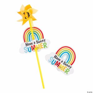 Pinwheels |   End of Year Sun Pinwheels with Card for 36 Outdoor Toys Pinwheels