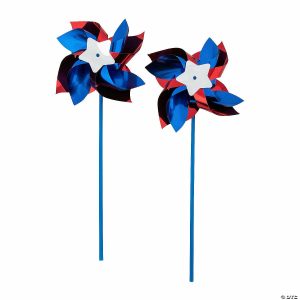 Pinwheels |   Jumbo Red & Blue Pinwheels – 12 Pc. Outdoor Toys Pinwheels