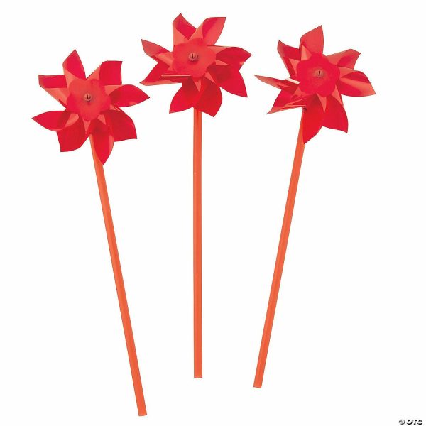 Pinwheels |   Red Pinwheels – 36 Pc. Red Outdoor Toys Pinwheels