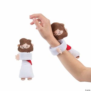 Play Money |   10 1/2″ Hugging Stuffed Jesus Slap Bracelets – 12 Pc. Bracelets Bracelets