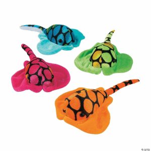 Play Money |   Stuffed Manta Rays – 12 Pc. Novelty Toys Play Money