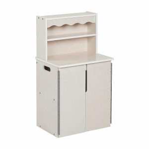 Play Sets |   ECR4Kids Play Kitchen Storage Cupboard, White Wash Novelty Toys Play Sets