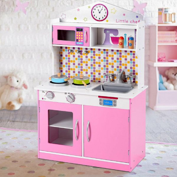 Play Sets |   Kids Wooden Pretend Cooking Playset Cookware Play Set Kitchen Toys Toddler Gift Novelty Toys Play Sets