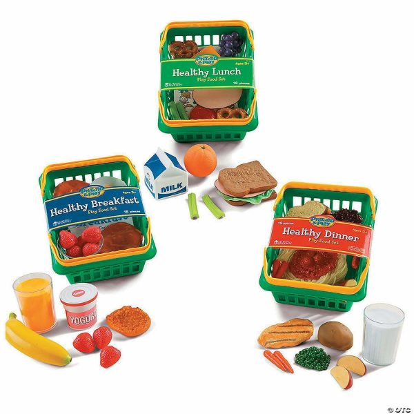 Play Sets |   Learning Resources Play Set Healthy Foods Set Of 55 Bundle Novelty Toys Play Sets