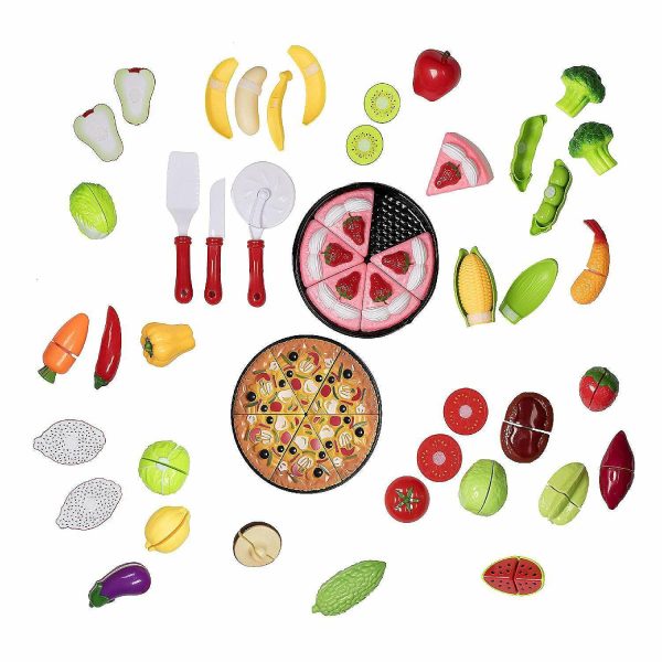 Play Sets |   Play Food Kitchen Toys Set – 72 Piece Fake Fruits And Vegetables Novelty Toys Play Sets