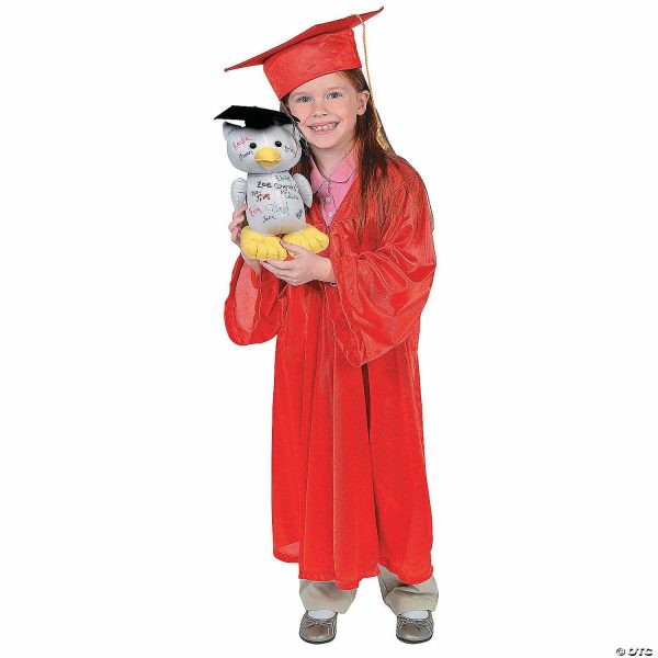 Plush Toys |   11 1/2″ Graduation Autograph White Stuffed Owl with Cap Novelty Toys Plush Toys