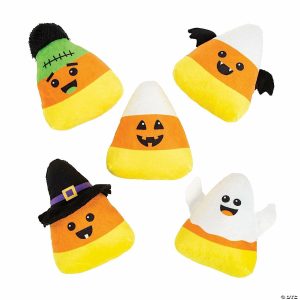 Plush Toys |   4 1/2″ Bulk 100 Pc. Plush Candy Corn Characters Assortment Novelty Toys Plush Toys