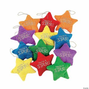 Plush Toys |   4 1/2″ You&’re a Star Bright Solid Color Stuffed Stars – 12 Pc. Novelty Toys Plush Toys