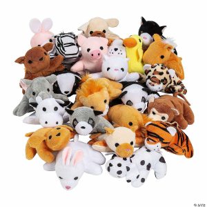 Plush Toys |   4″ Bulk 48 Pc. Mini Pet & Zoo Stuffed Animal Handout Assortment Novelty Toys Play Money