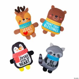 Plush Toys |   Bulk 50 Pc. Religious Winter Animal Stuffed Toy Assortment Novelty Toys Plush Toys