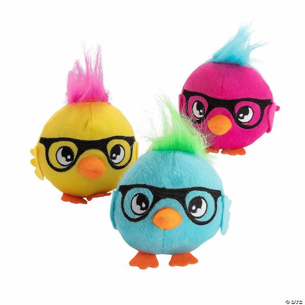 Plush Toys |   Mini Wild Hair Stuffed Birds – 12 Pc. Novelty Toys Plush Toys