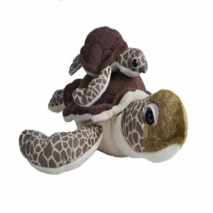 Plush Toys |   Wild Republic Mom & Baby Green Sea Turtle Stuffed Animal, 12 Inches Novelty Toys Plush Toys