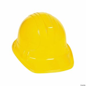 Pretend Play |   22″ Kids Classic Yellow Plastic Construction Worker Hats – 12 Pc. Novelty Toys Pretend Play